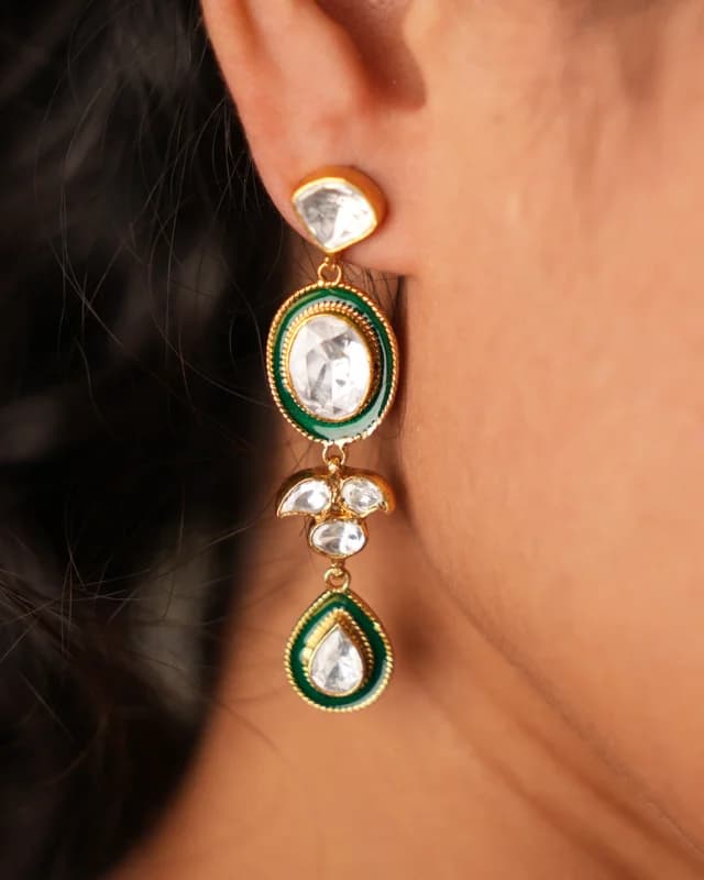 Enamel Moissanite Drops