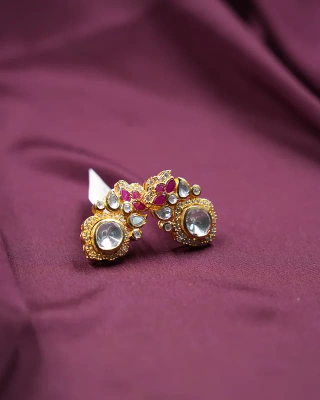 Moissanite Crown Stud