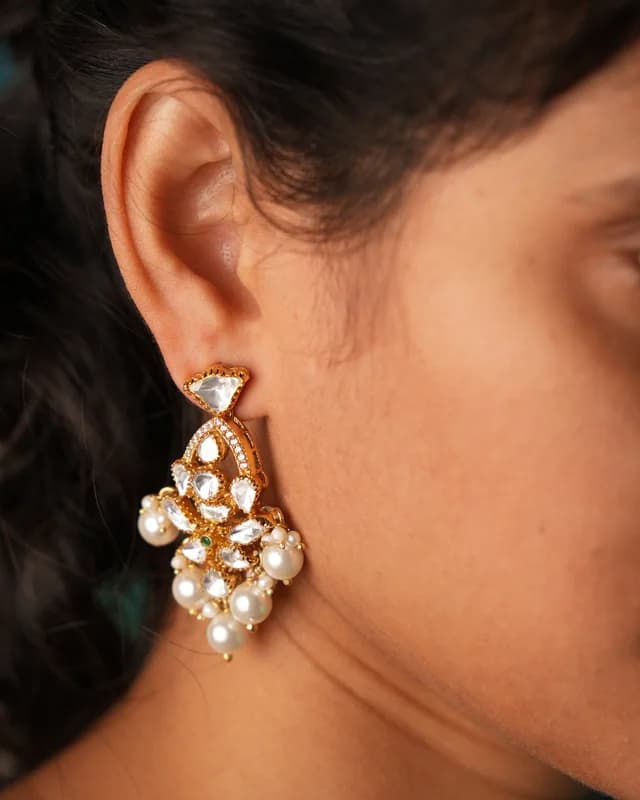 Pearl Moissanite Chandeliers